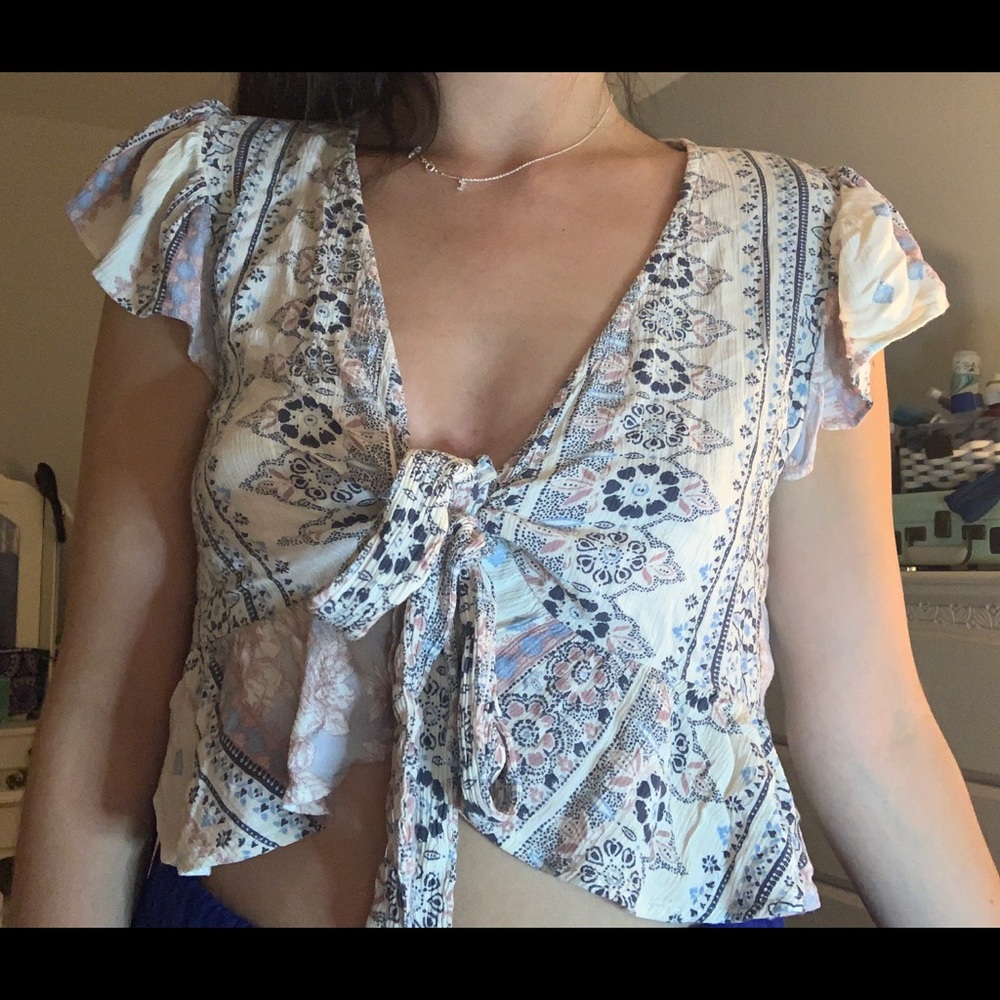 american eagle tie top